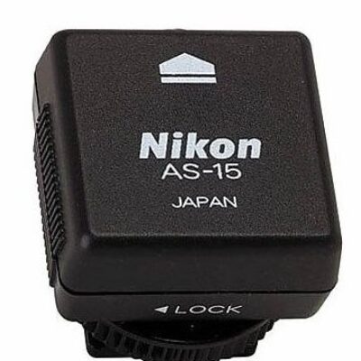 Nikon adaptador de enchufe de sincronización de flash as-15