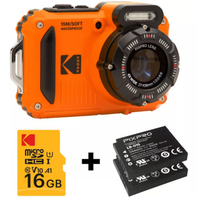 Kodak wpz2 naranja + 2 pilas + micro sd 16g